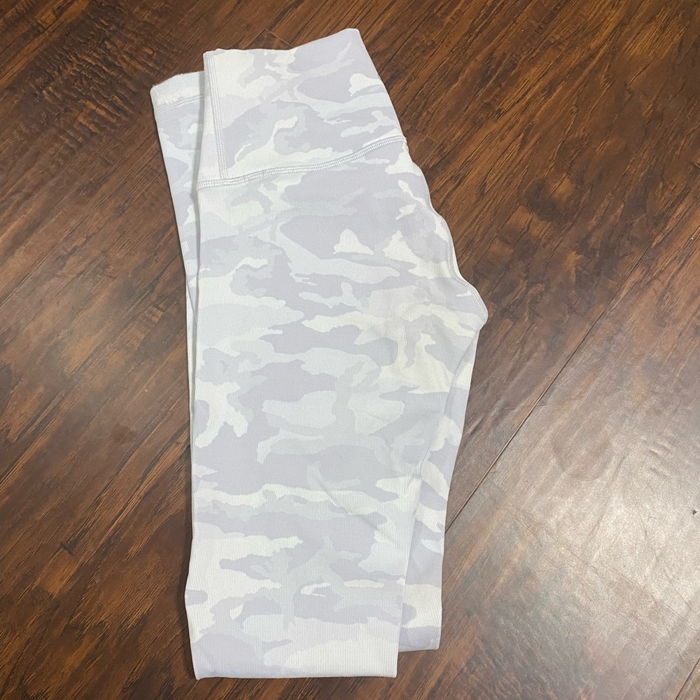 Lululemon White Camo Align Leggings